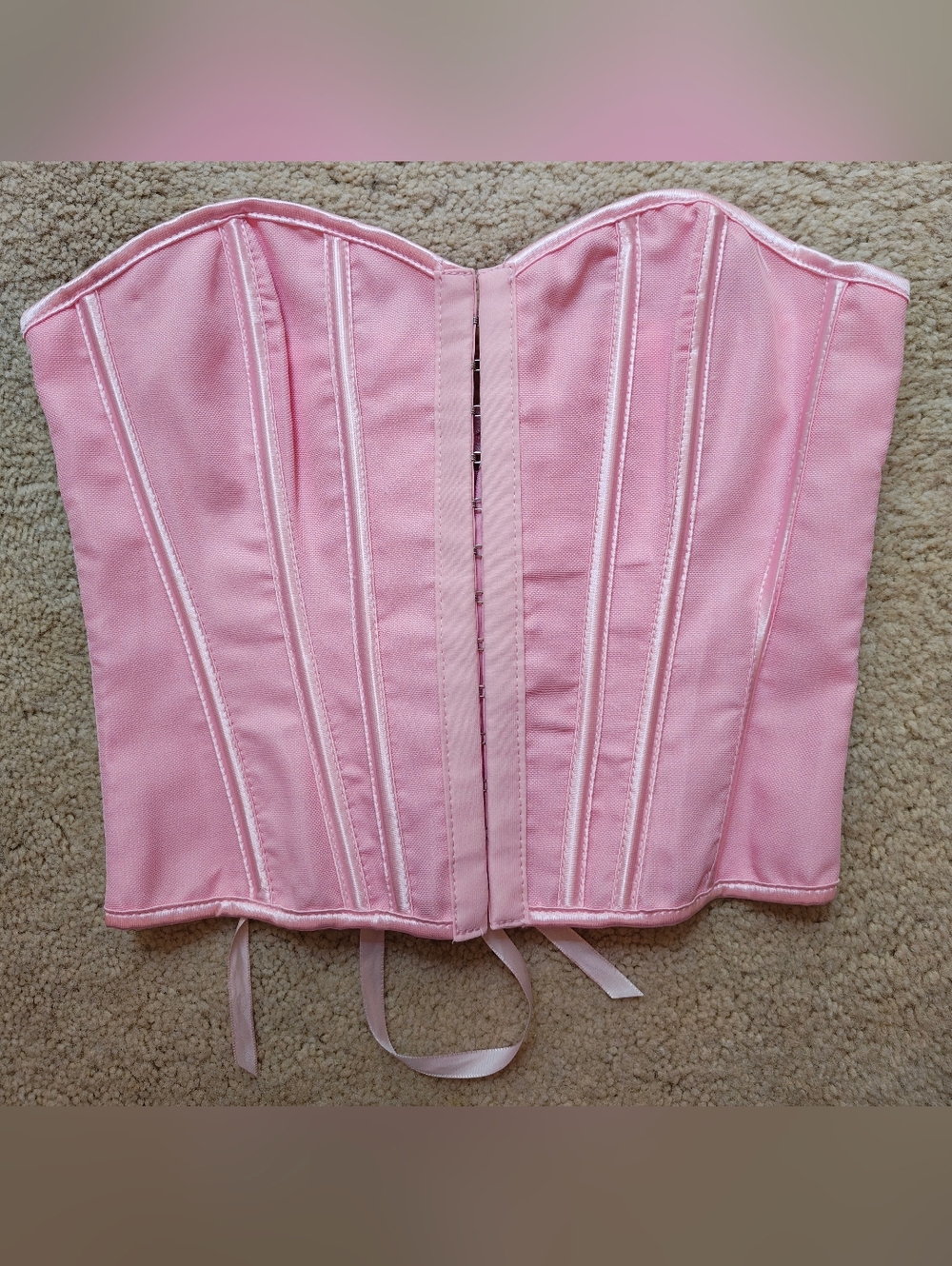 Botas Rojero "Kate"  Baby Pink & Satin Corset w Back Lace Up.